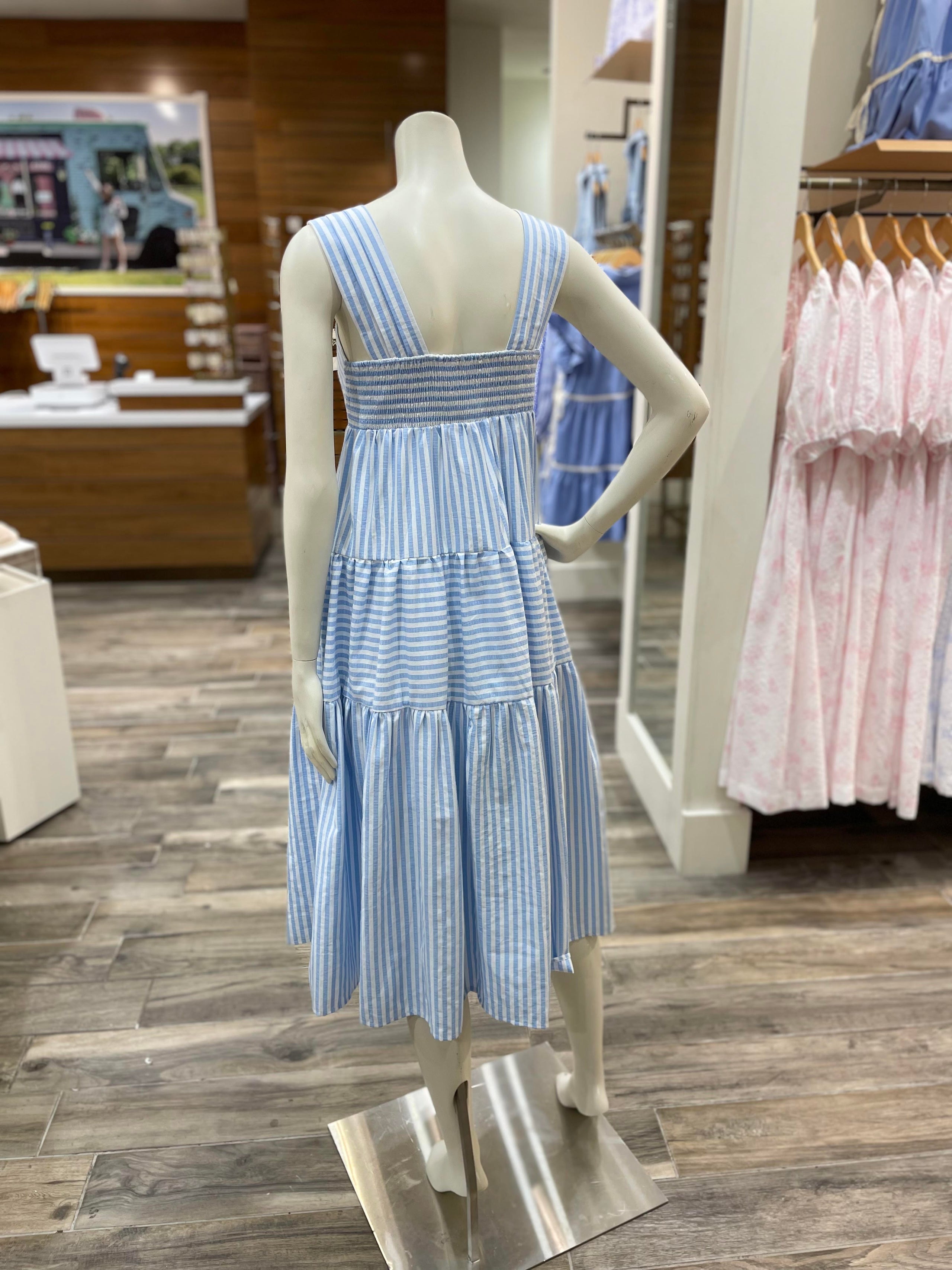Blue Stripe Maxi Dress