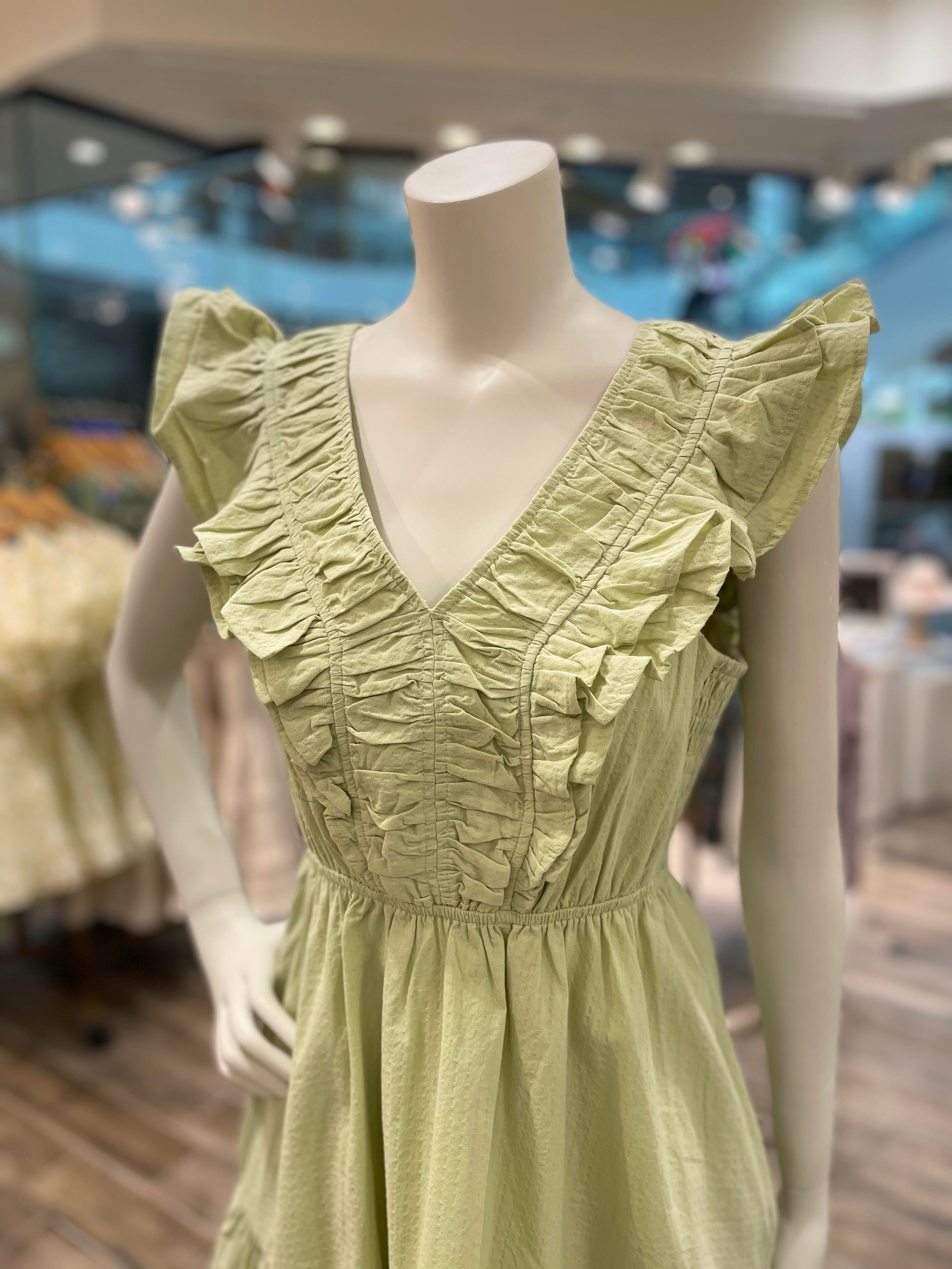 Green Ruffled Dress