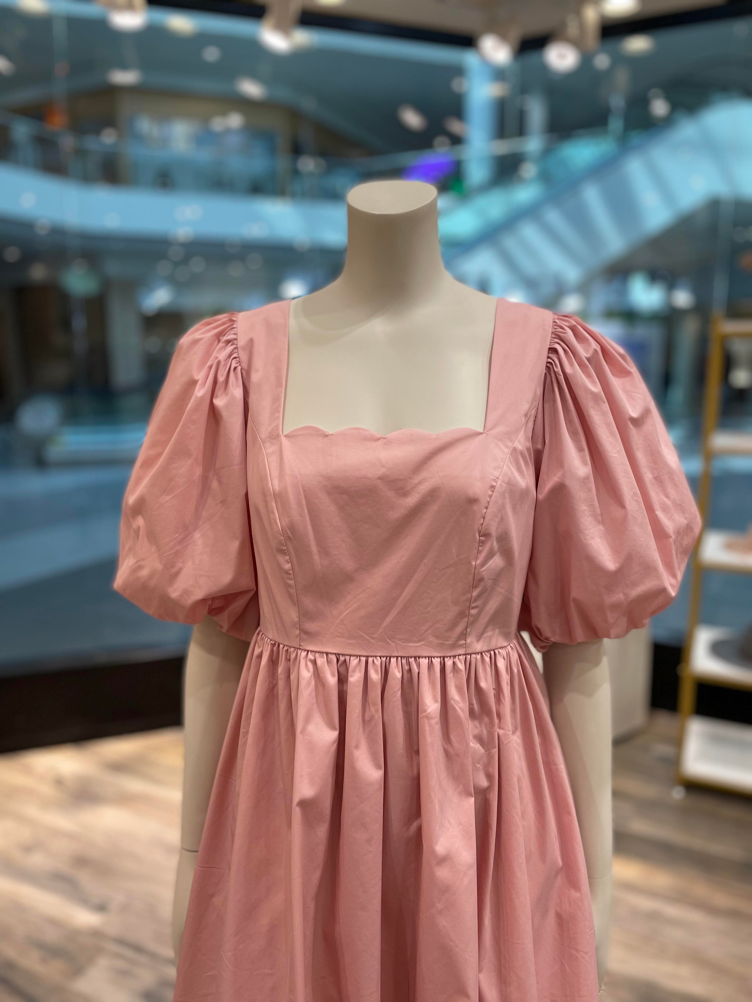 Pink Scallop Dress